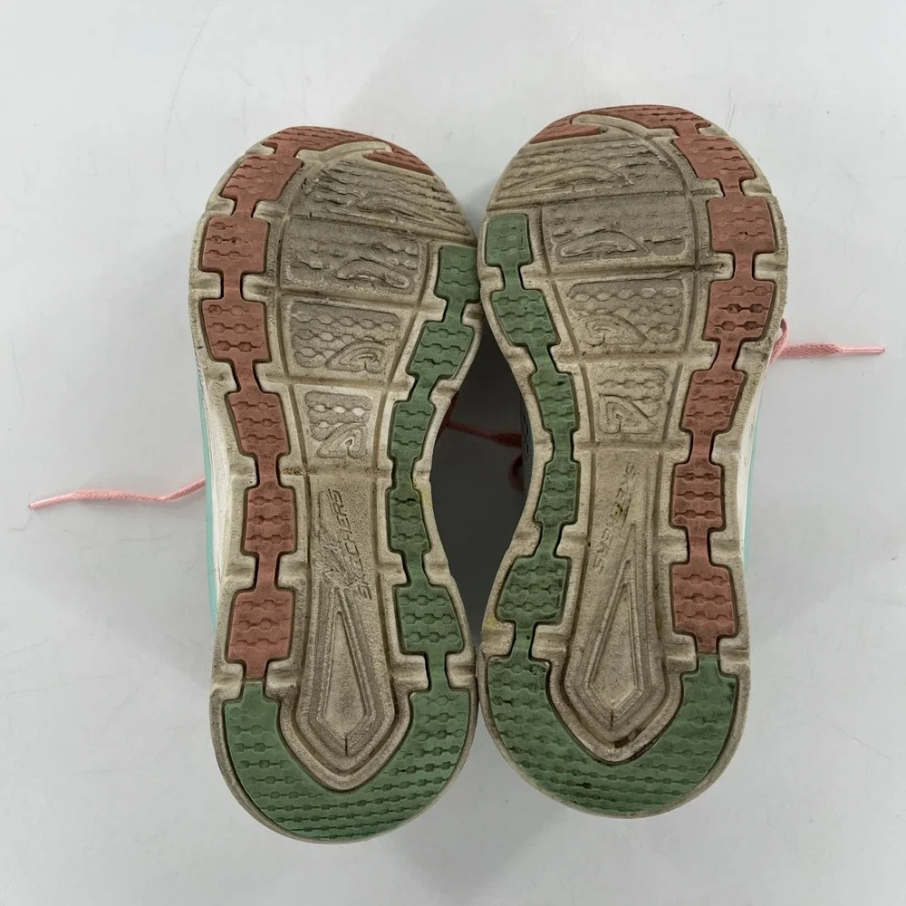 Womens Skechers Walk‎ D'Lux Walkers 8.5 Infinite Motion Gray Pink Green